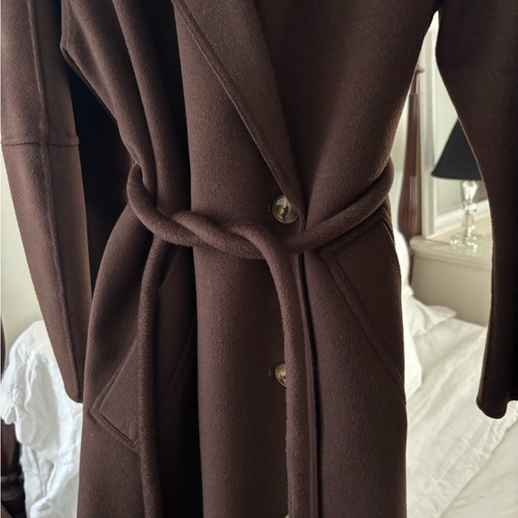Nanushka Brown Silk Wool Coqt with Rope Belt - Picture 4 of 7